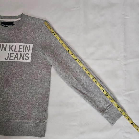 Calvin Klein Jeans Women's Gray Heathered Crew Neckline Pullover Sweater S/P/CH - Picture 6 of 14